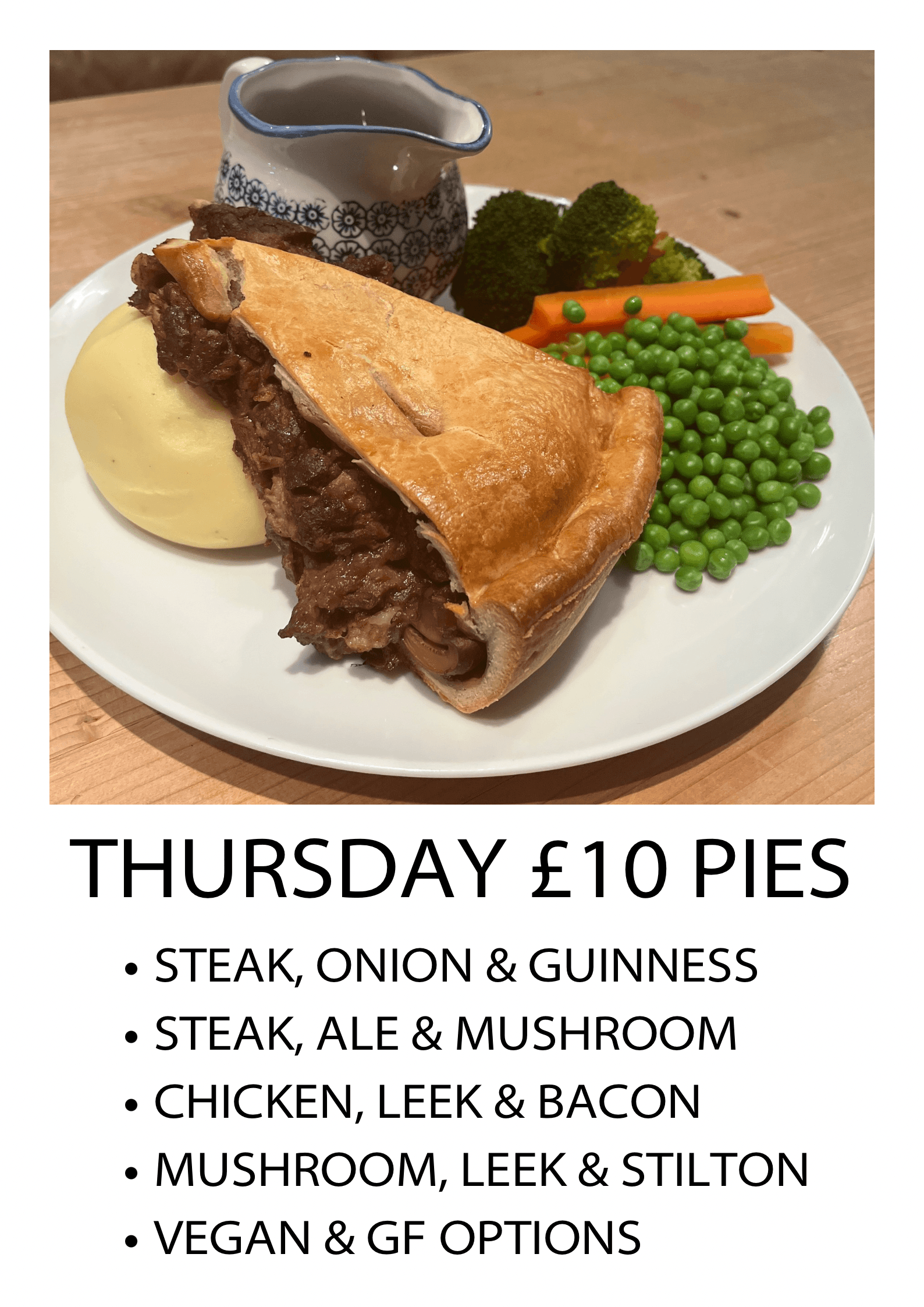 Thursday Night £10 Pies